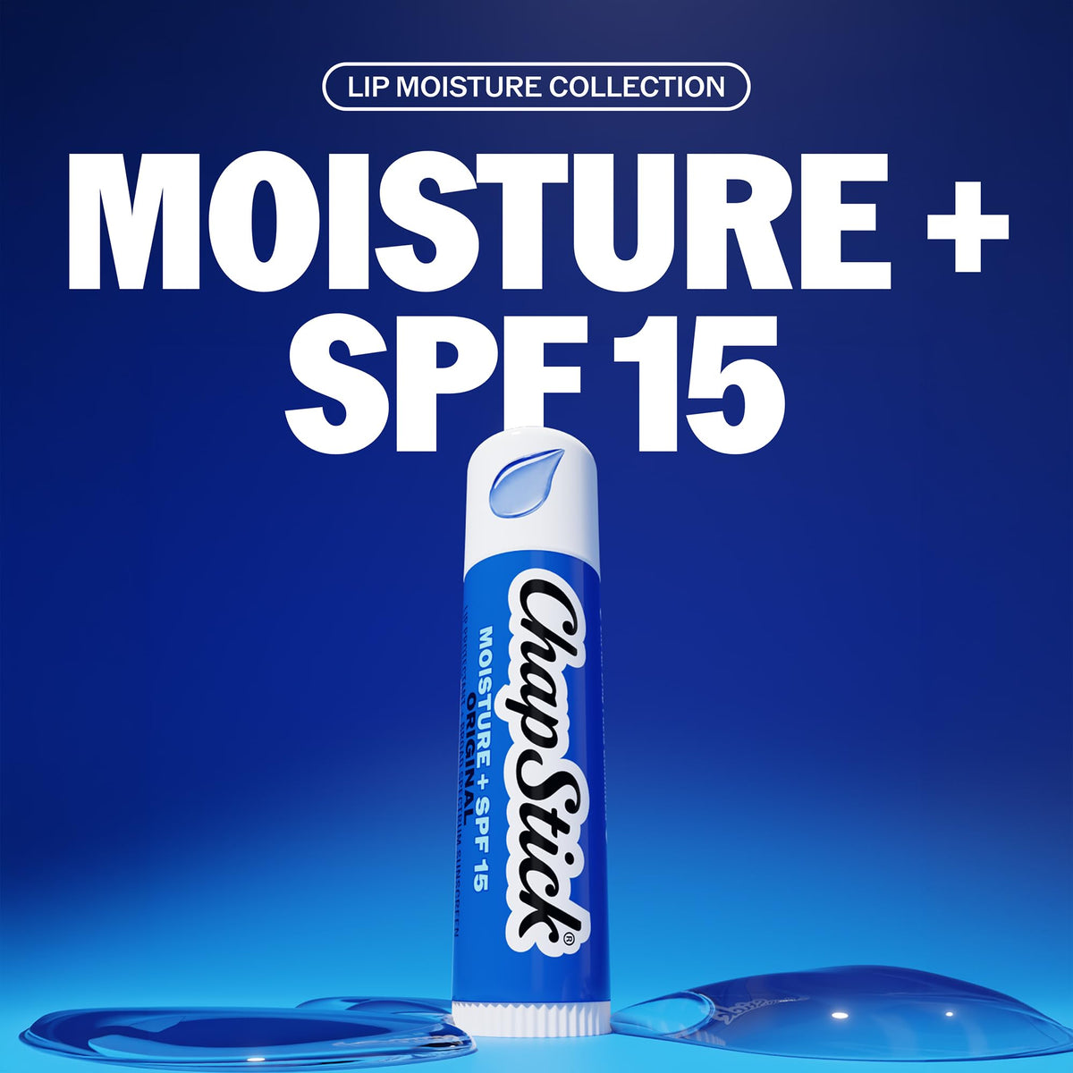 ChapStick Moisture + SPF 15 Bulk Lip Balm Sunscreen 12-Pack, 0.15 Oz Ea ChapStick