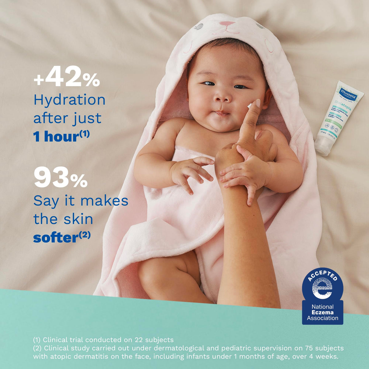 Mustela Stelatopia Eczema-Prone Skin Emollient Baby Face Cream - Face Moisturizer with Natural Avocado & Sunflower Oil - Fragrance-Free - 1.35 fl. oz. Mustela