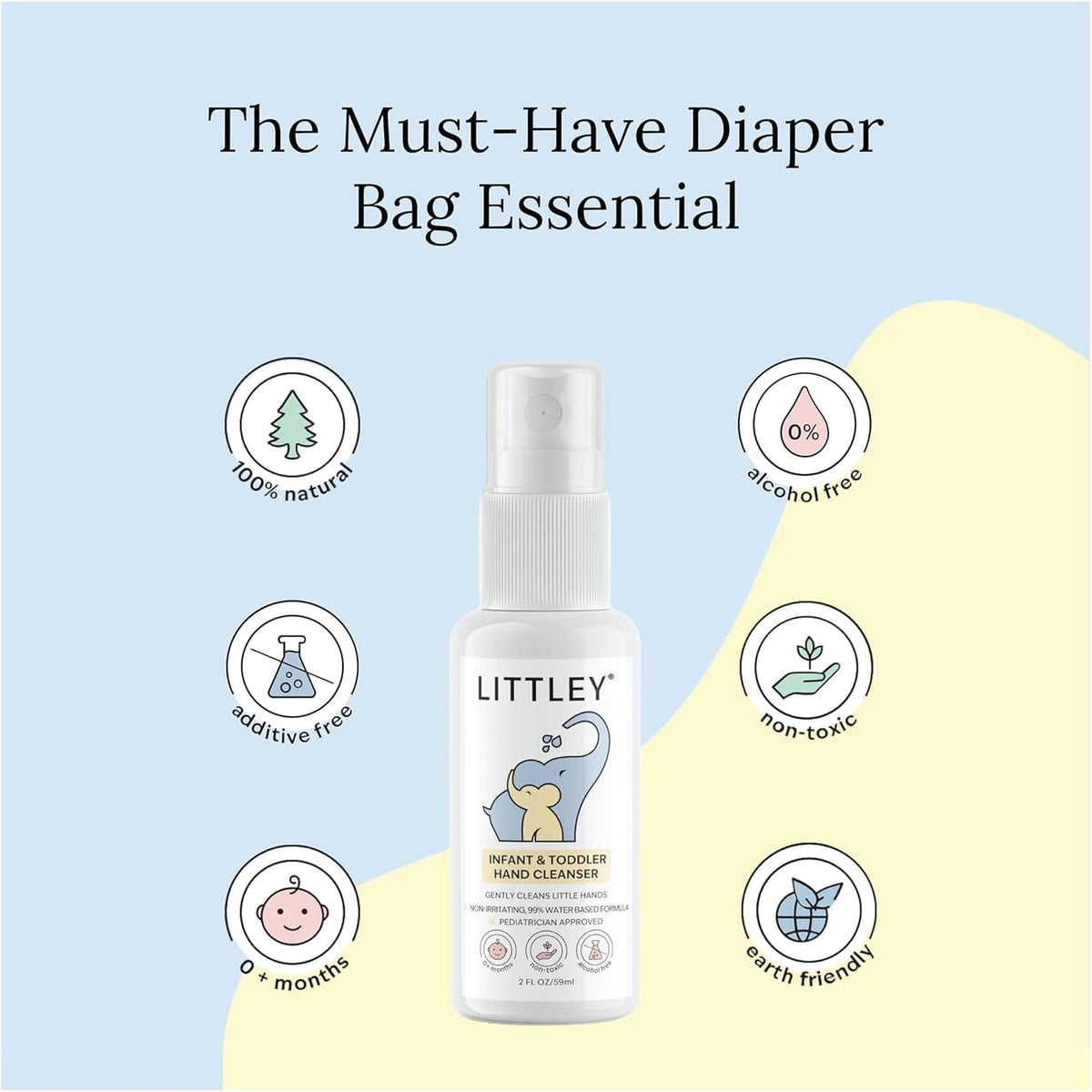 Littley Infant & Toddler Hand Cleanser | HOCl Spray | 2 oz LITTLEY