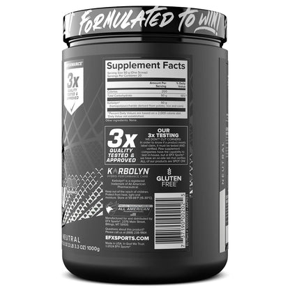 EFX Sports Karbolyn Fuel | Fast-Absorbing Carbohydrate Powder | Carb Load, Sustained Energy, Quick Recovery | Stimulant Free | 20 Servings (Neutral) EFX Sports