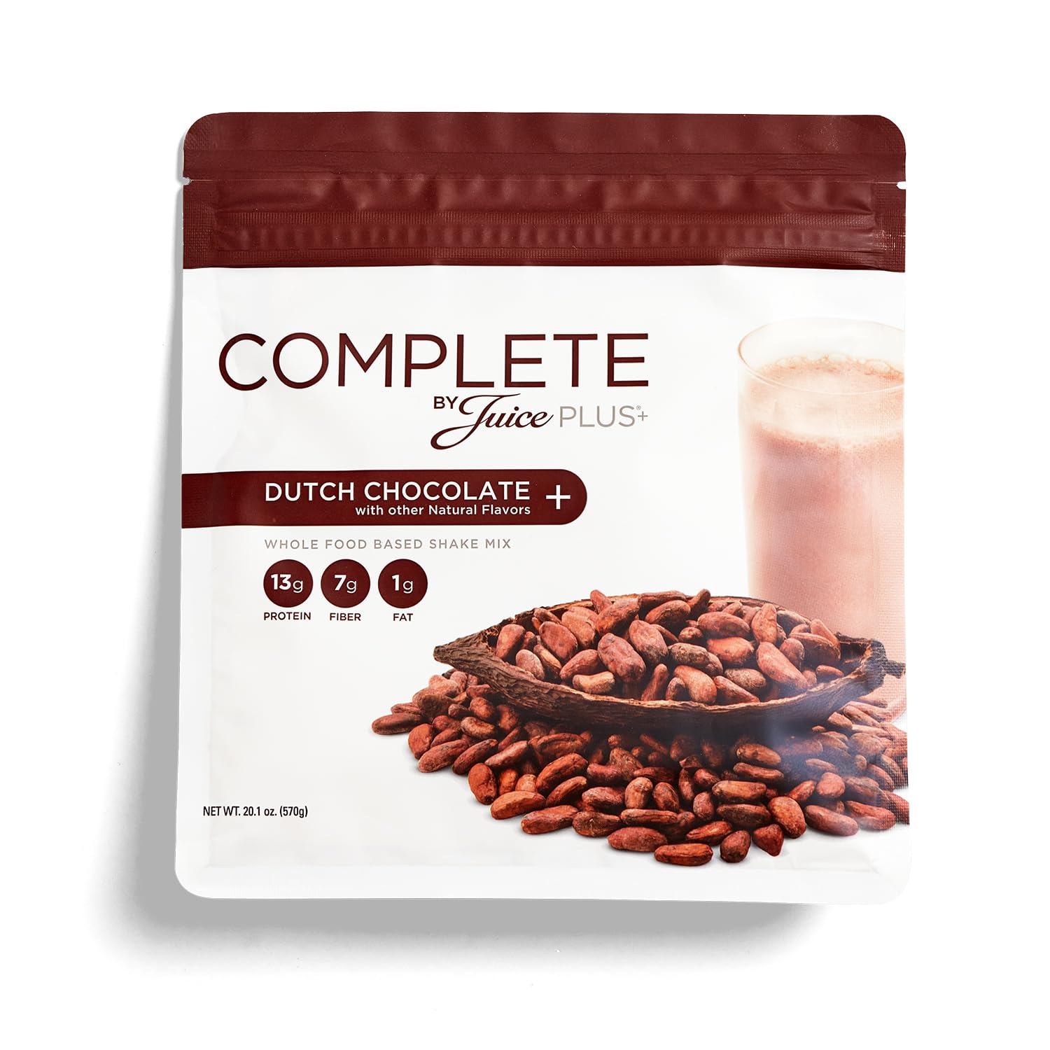 Complete by JuicePlus+ Dutch Chocolate Shakes - Plant-Based Nutrition - Whole Food Based Shake Powder with Protein, Fiber & Prebiotics - 30 Servings (2 Pouches, 15 Servings Each) Juice Plus+ buy australia supplements