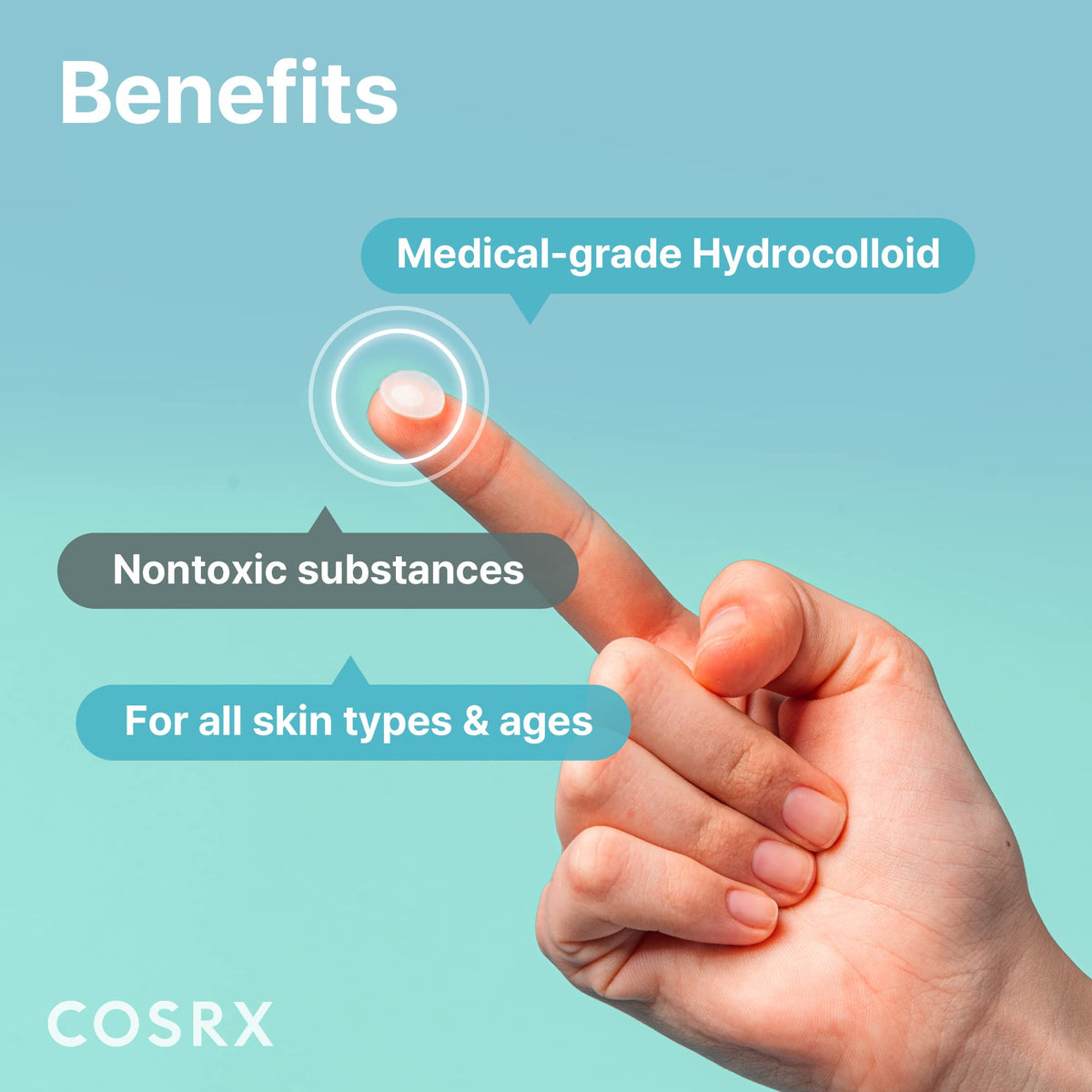 COSRX Acne Pimple Patches Absorbing Hydrocolloid Spot, 3 Size (48 Count) COSRX