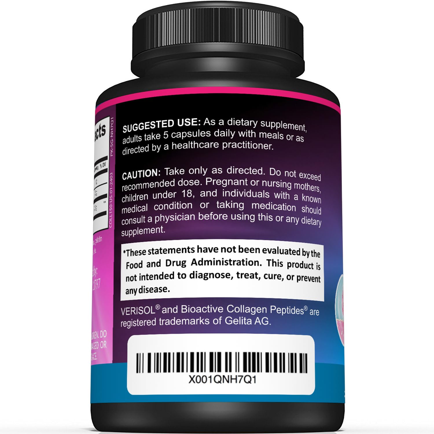 Sunergetic Premium Collagen Peptides Capsules – 2500 mg of VERISOL Collagen Peptides Type 1 & Type 3 – Multi Collagen Supplement to Support Joint Health, Hair, Skin & Nails – 150 Collagen Capsules Sunergetic buy australia supplements