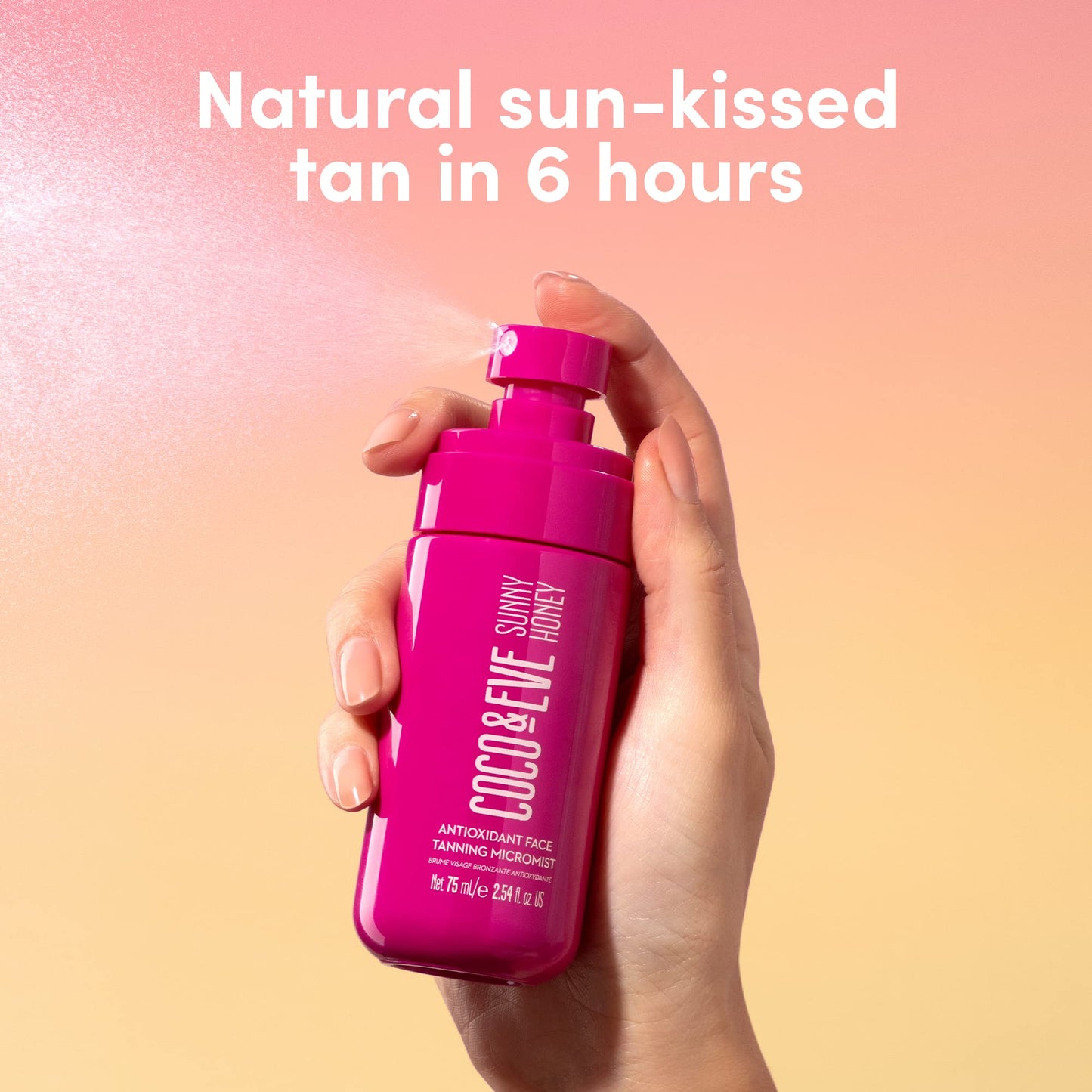 Coco & Eve Face Tanning Micromist – Sunless Facial Self Tanner Ultra Fine Mist for Face, Coco & Eve