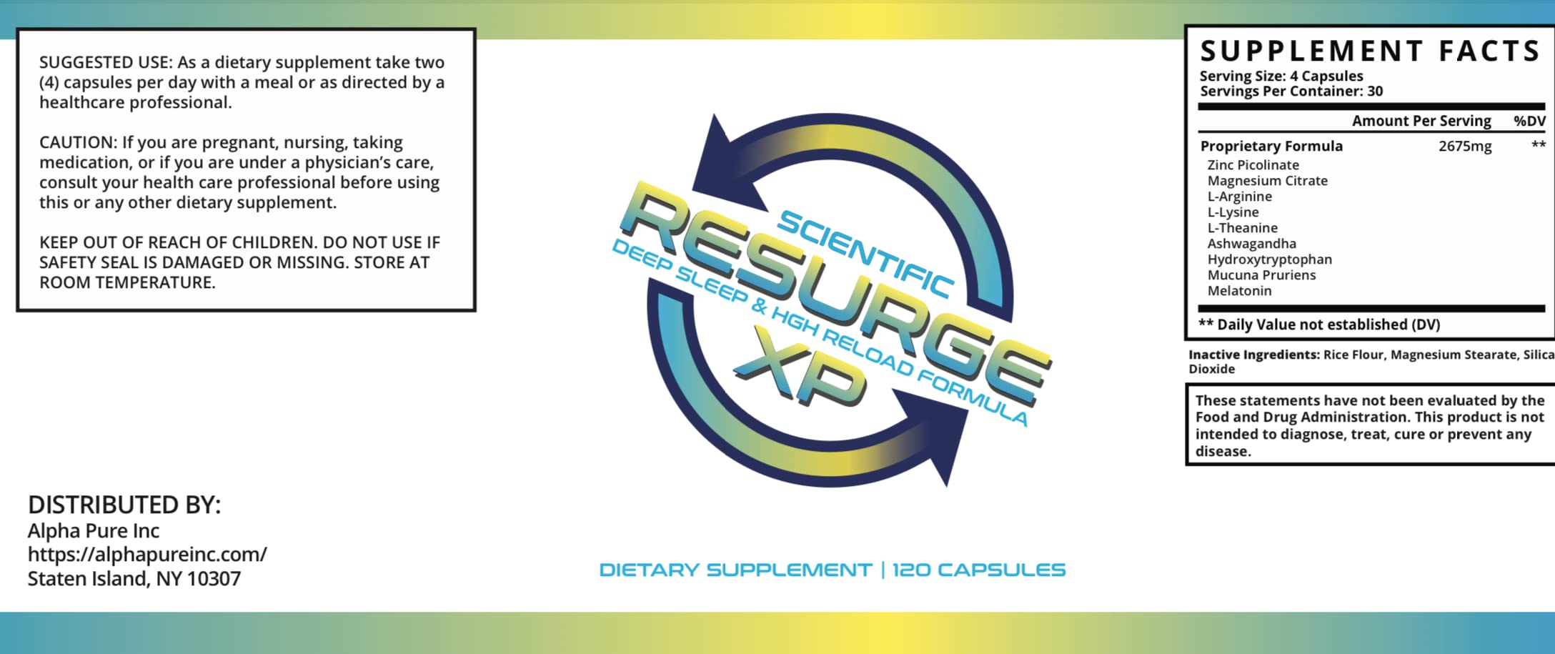 Alpha Pure Scientific Resurge XP Deep Sleep Support Formula 120 Capsules Alpha Pure buy australia supplements