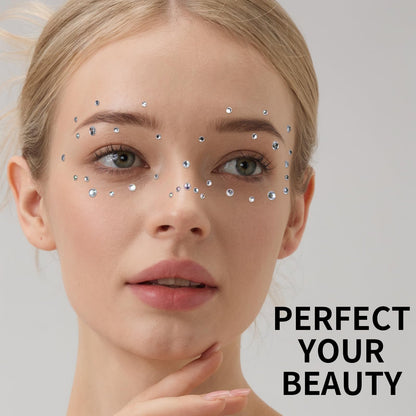 Teenitor 4th of July Star Face Gems, Self Adhesive Face Jewels for Women, Gem Stickers Face Rhinestones, Star Rhinestone Stickers 4th of July Accessories Teenitor