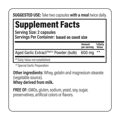 Kyolic Aged Garlic Extract Formula 100, Cardiovascular Health*, 300 Capsules. Kyolic