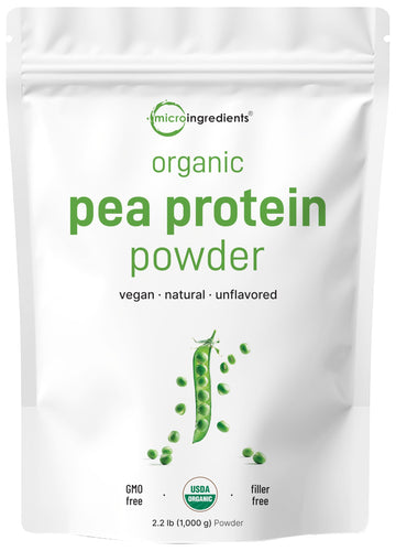 North America Grown, Organic Pea Protein Powder, 1KG (2.2 Pounds) | Plant-Based Vegan Protein, Meatless Protein Supplement, Natural Branched Chain Amino Acids | Non-GMO, Soy Free Micro Ingredients buy australia supplements