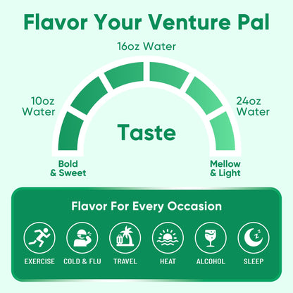 Venture Pal 2-in-1 Hydration Packets + Gut Health Electrolytes Powder - 7 Electrolytes & 5 Vitamins, Probiotics Venture Pal