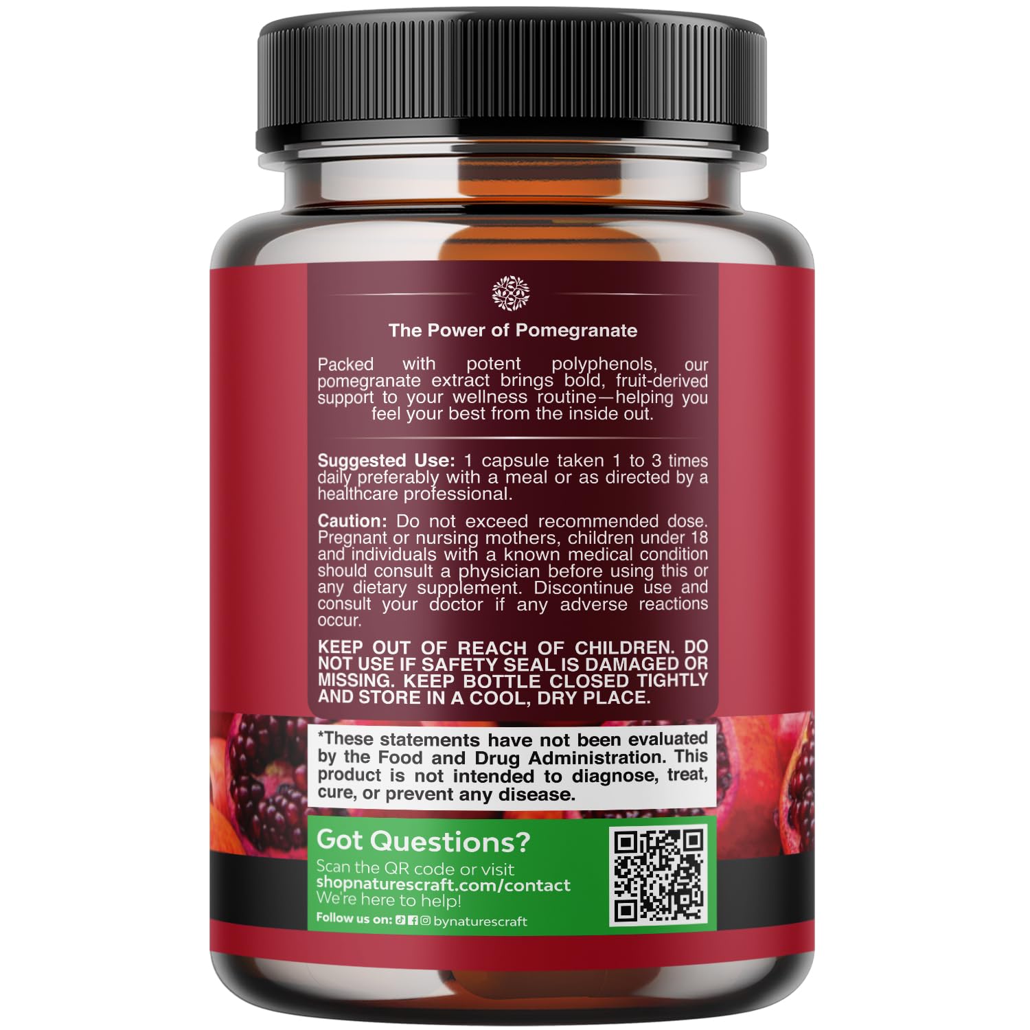 Advanced Pomegranate Extract Capsules - Powerful Antioxidant & Healthy Heart Support - Easy To Swallow Pomegranate Supplement - Superfood for Energy & Gut Health Support - Third Party Tested - 60 Ct Gsupps Australia