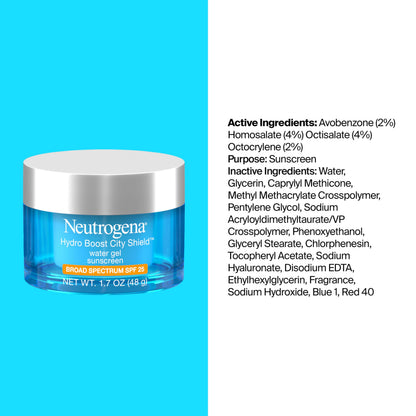 Neutrogena Hydro Boost City Shield Water Gel Face Moisturizer SPF 25 1.7 oz Neutrogena