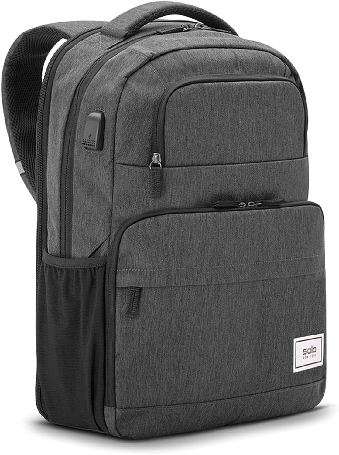 Solo New York Laptop Backpack for Women & Men -Carry On Bookbag for Travel & Work, Lightweight Bag, Side Mesh Pockets, Fits 15.6" Computer - Re:Discover, Grey Gsupps Australia