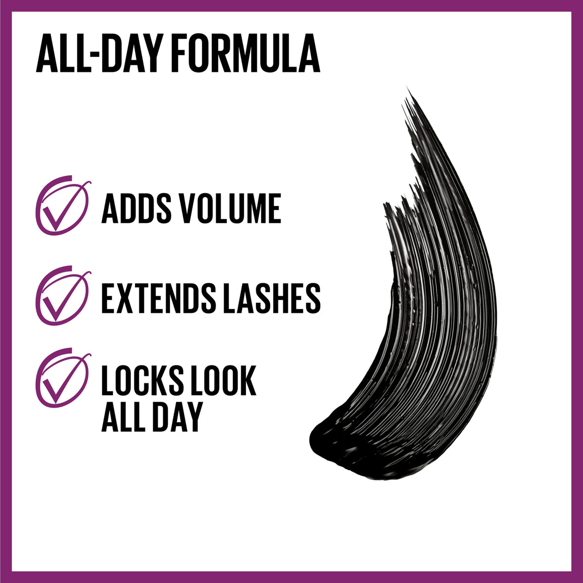 Maybelline The Falsies Lash Lift Waterproof Mascara Volumizing, Lengthening, Lifting, Curling, Multiplying, Eye Makeup, Very Black, 1 Count MAYBELLINE