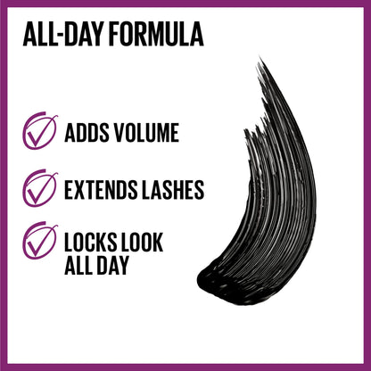 Maybelline The Falsies Lash Lift Waterproof Mascara Volumizing, Lengthening, Lifting, Curling, Multiplying, Eye Makeup, Very Black, 1 Count MAYBELLINE