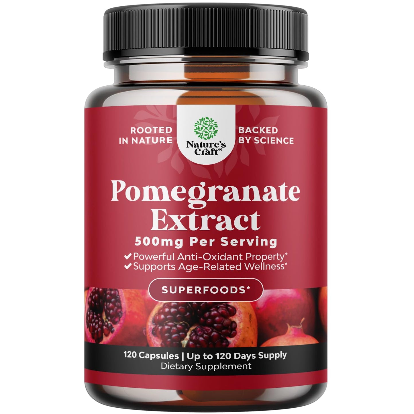 Advanced Pomegranate Extract Capsules - Powerful Antioxidant & Healthy Heart Support - Easy To Swallow Pomegranate Supplement - Superfood for Energy & Gut Health Support - Third Party Tested - 60 Ct Gsupps Australia