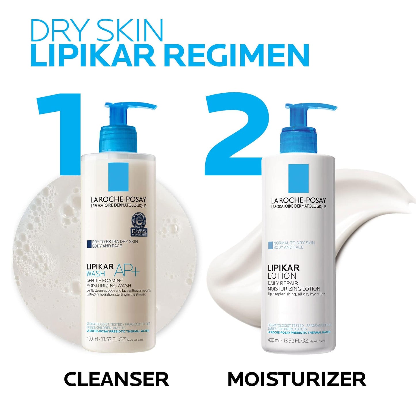 La Roche-Posay Lipikar Body Lotion Daily Repair Moisturizing Cream, Fragrance Free Body La Roche-Posay