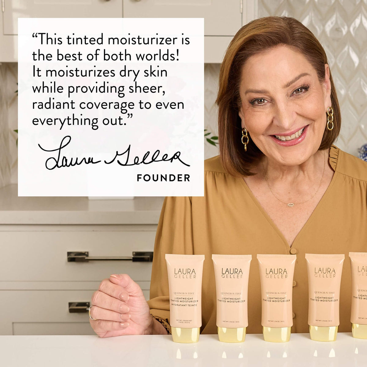 LAURA GELLER Quench-n-Tint Tinted Moisturizer, Hydrating - Light/Medium LAURA GELLER NEW YORK