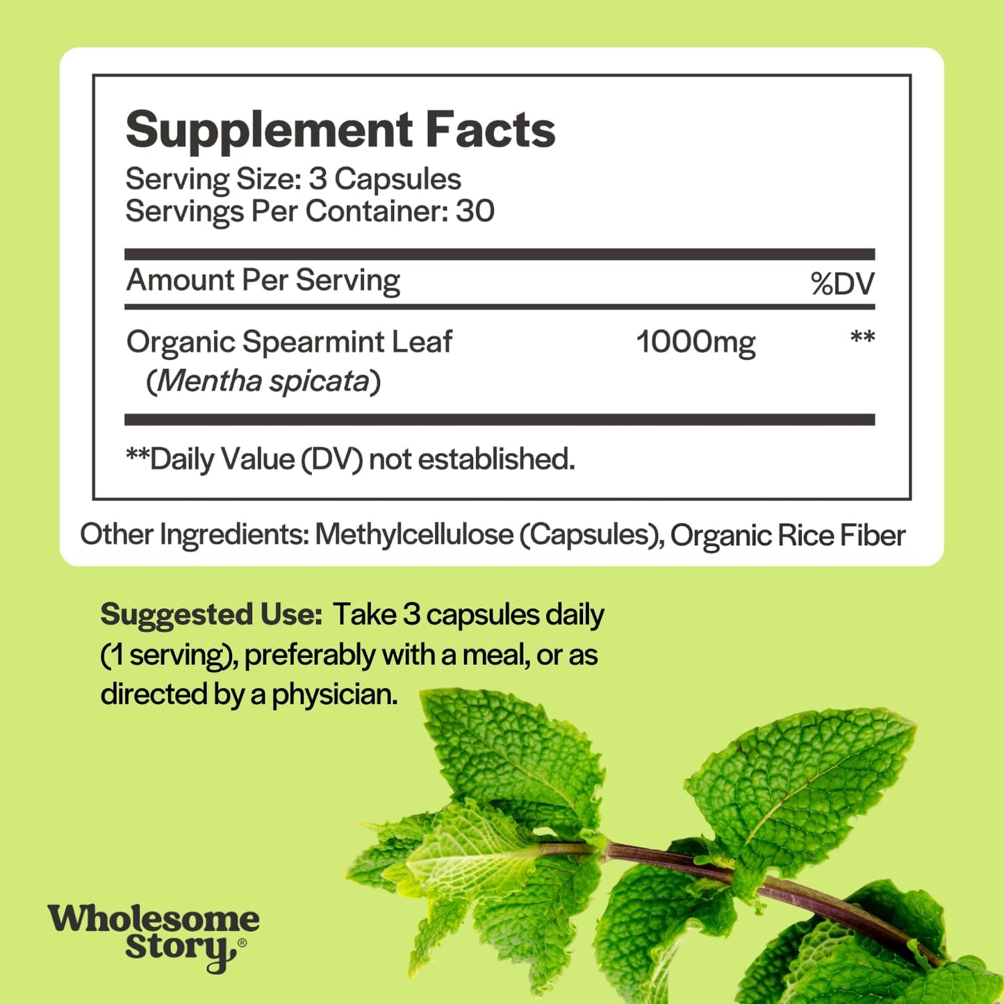 Organic Spearmint + Saw Palmetto | Organic Spearmint Capsules & Saw Palmetto for Women Bundle Supplement | Hormonal Balance Support | Supports Hair, Skin, and Nail Health | 30 & 100 Day Supply