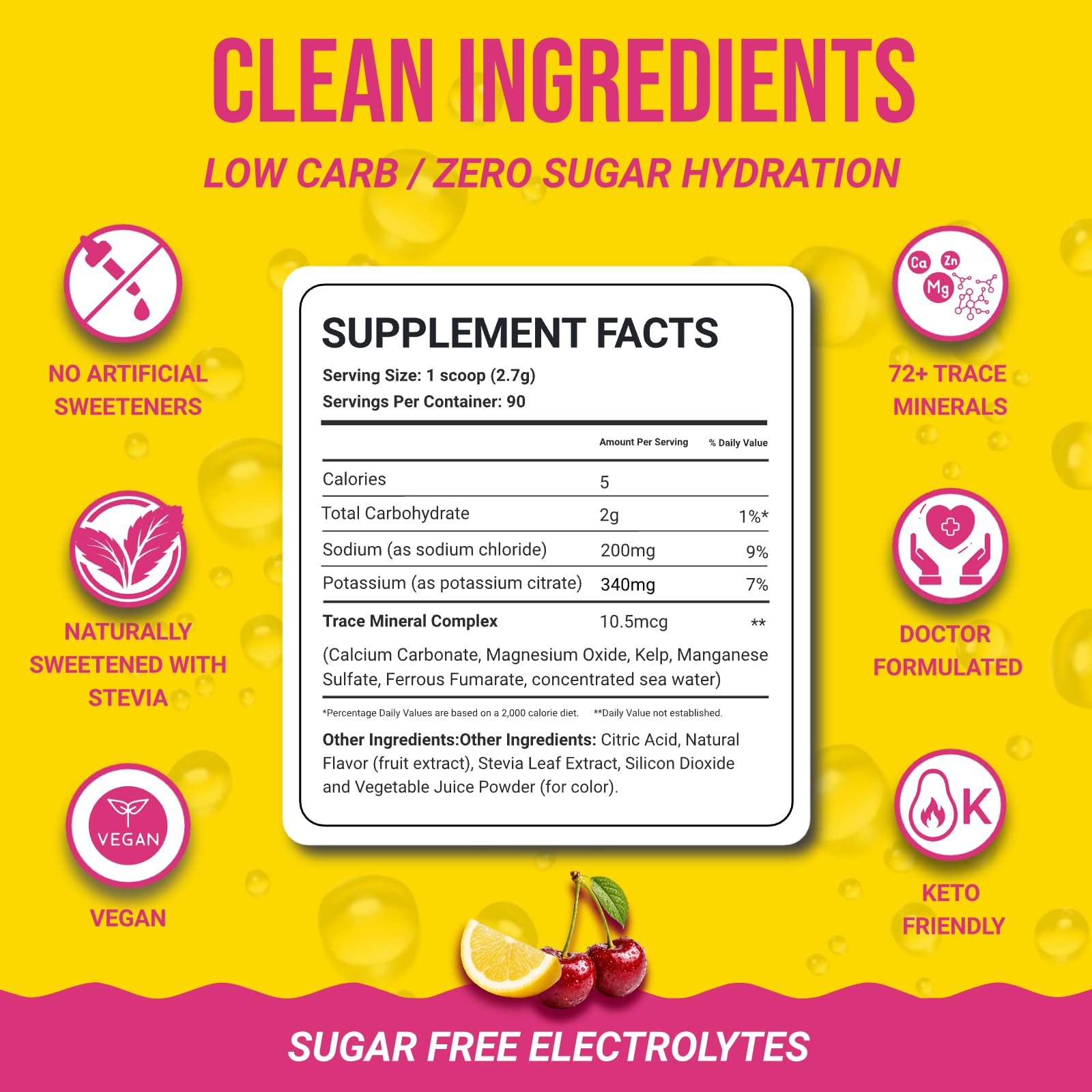 Dr. Price’s Electrolytes Powder Bulk – Cherry Lemonade, 90 Servings | Sugar Free Hydration Drink Mix with 72+ Trace Minerals, Manganese | Keto, Vegan, Doctor-Formulated, Made in USA Dr. Price's Vitamins buy australia supplements