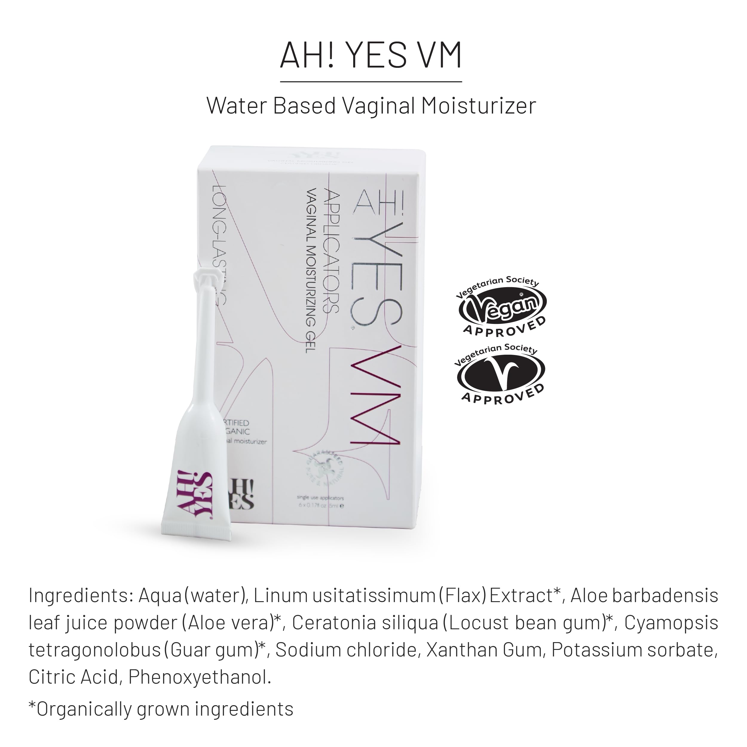 AH! YES® Long Lasting Vaginal Moisturizer for Vaginal Dryness, Water Based & Estrogen-Free, 6 Pre-Filled Applicators AH! YES buy australia supplements