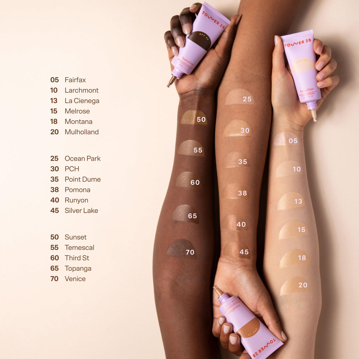 Tower 28 Foundation with SPF 30, SunnyDays Tinted Sunscreen, 15 (1 oz) Tower 28