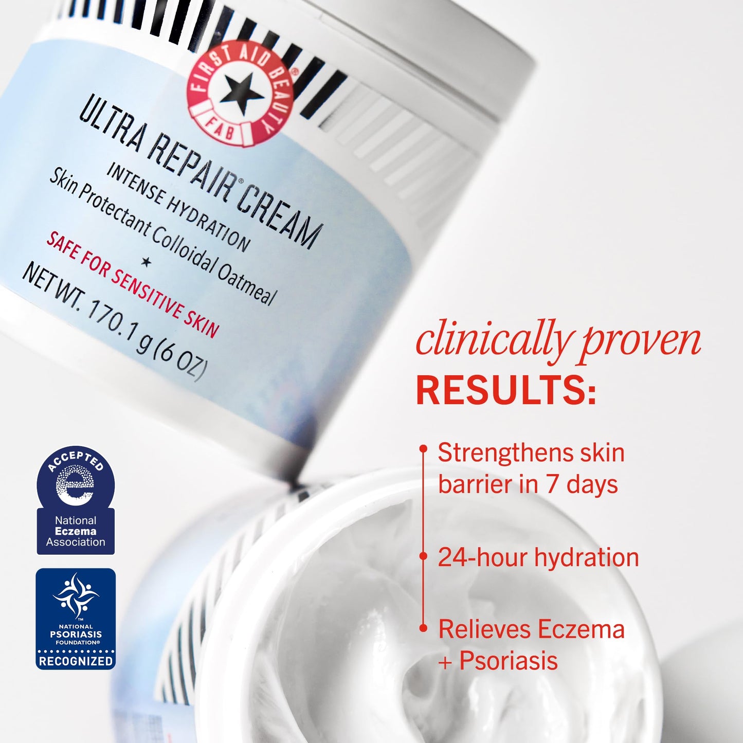 First Aid Beauty - Ultra Repair Cream, Intense Hydration Whipped Colloidal Oatmeal, Clinically Proven to Strengthen Skin Barrier in 7 Days First Aid Beauty
