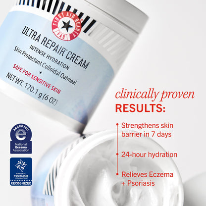 First Aid Beauty - Ultra Repair Cream, Intense Hydration Whipped Colloidal Oatmeal, Clinically Proven to Strengthen Skin Barrier in 7 Days First Aid Beauty