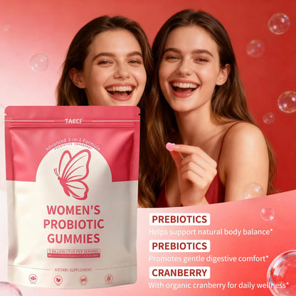 Taeci Vaginal Probiotic Gummies for Women – 5 Billion CFU with Prebiotic & Cranberry Extract – Supports pH Balance, Healthy Odor & Gut Health Taeci