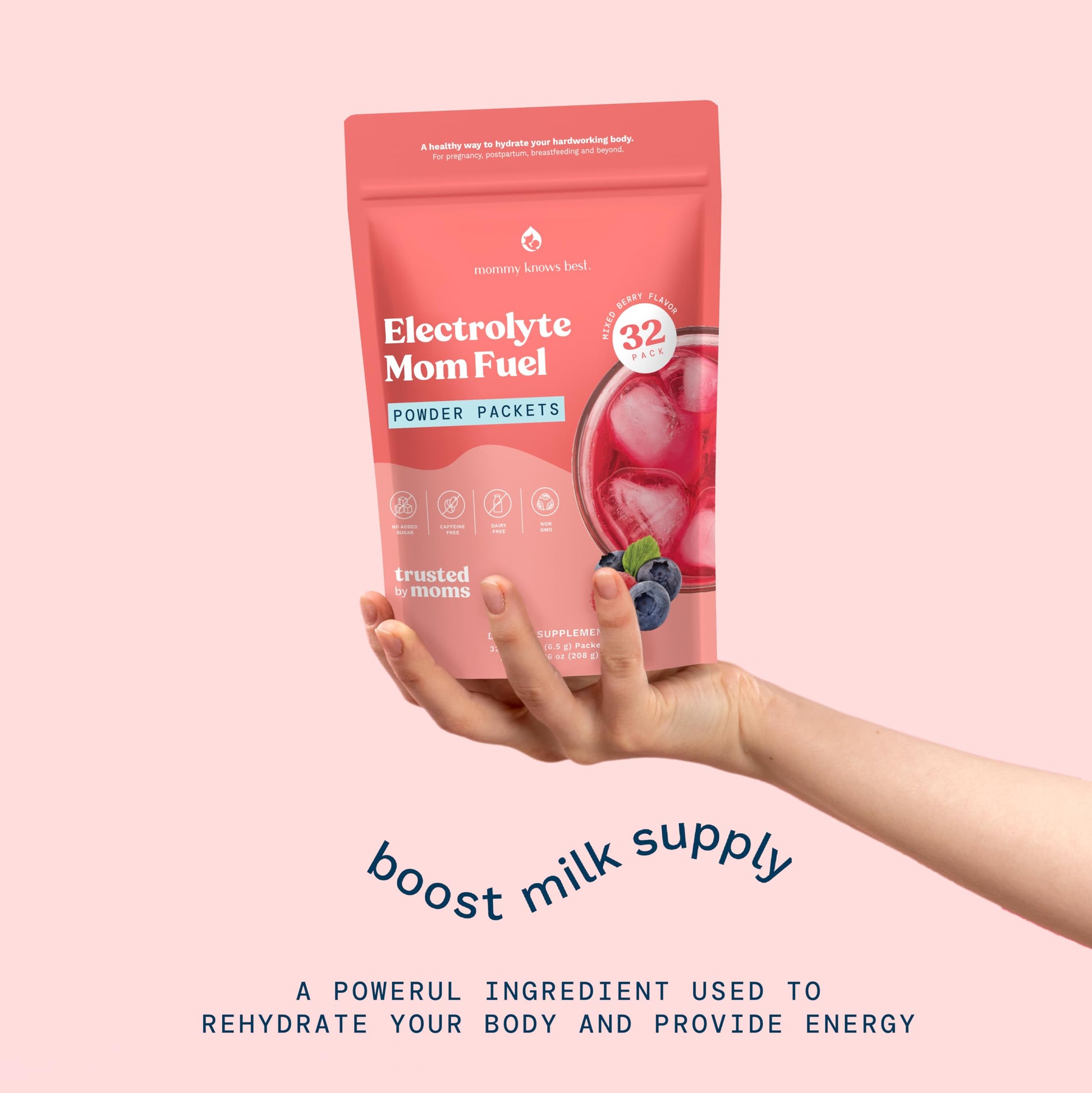 Mommy Knows Best Mom Fuel Electrolyte Drink Mix for Moms, Hydration Support - for Pregnancy, Prenatal, Electrolytes + Trace Minerals, Lactation Drink Mix Supplement (32 Count) Mommy Knows Best buy australia supplements