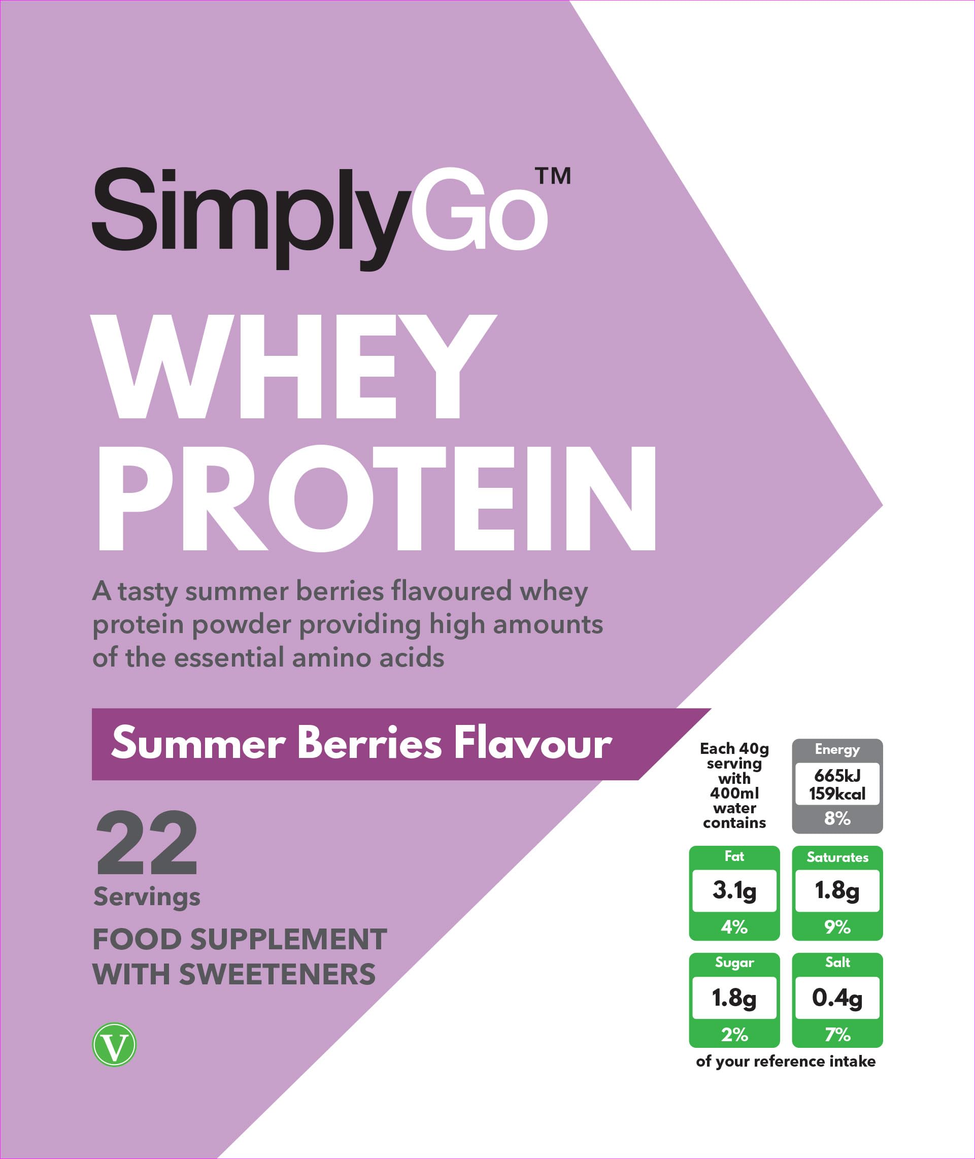 SimplyGo Whey Protein Powder | 900g | Simply Add 30g to Water, Juice or Shakes Simply Supplements buy australia supplements