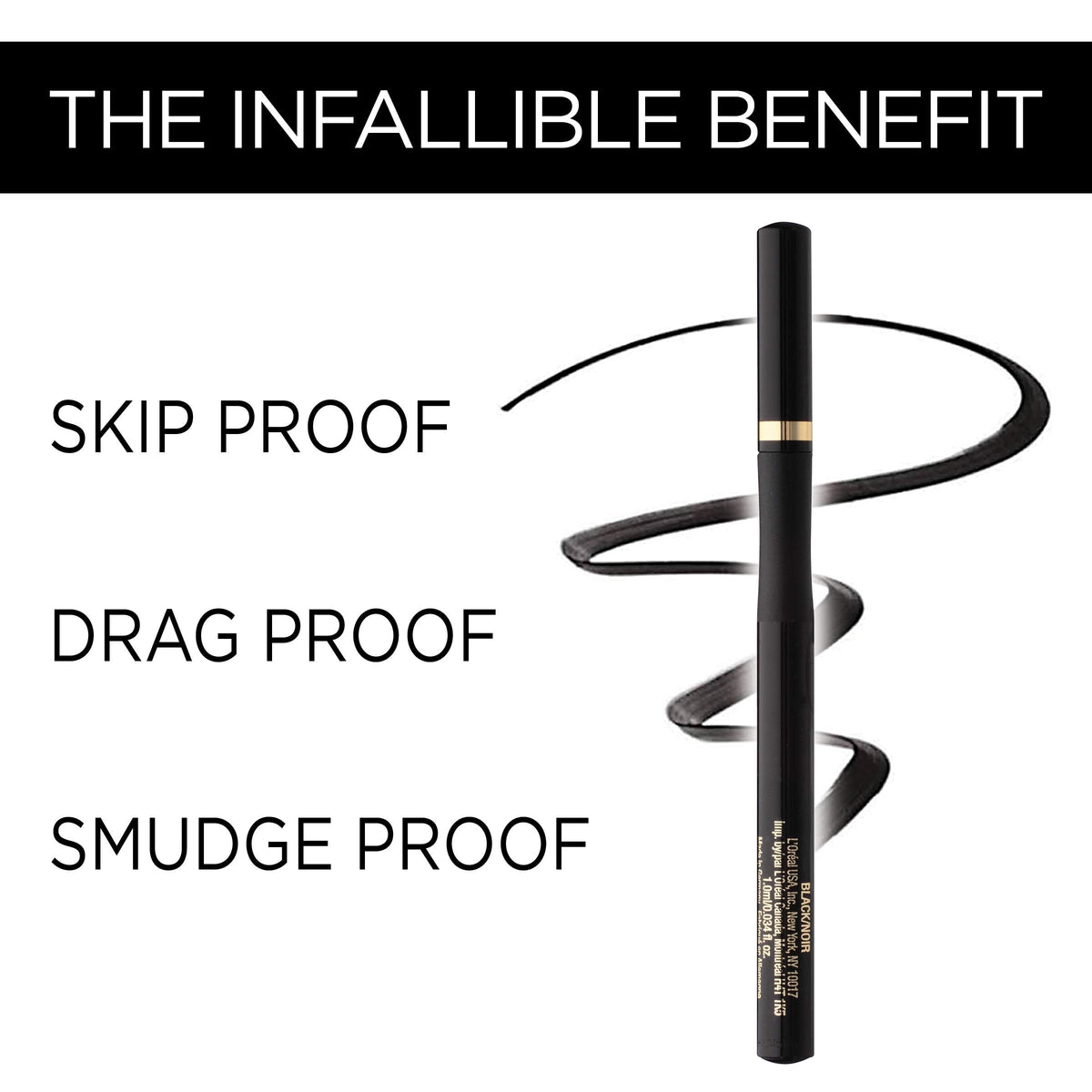 L'Oreal Paris Makeup Infallible Super Slim Long-Lasting Liquid Eyeliner, Ultra-Fine Felt Tip, Quick Drying Formula, Glides on Smoothly, Brown, 0.03 fl oz., 1 Count L'Oreal Paris