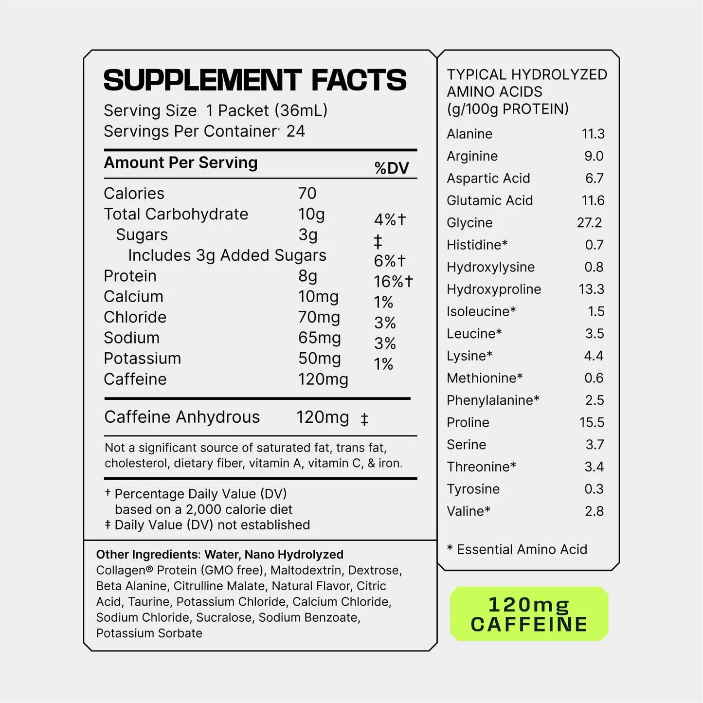 Frog Fuel Power Energized Complete Protein Shot, 15g, Nano Hydrolyzed & Grass Fed, 80mg Caffeine, Gluten Free, Fat & Sugar Free, 22 Amino Acids, Frog Fuel