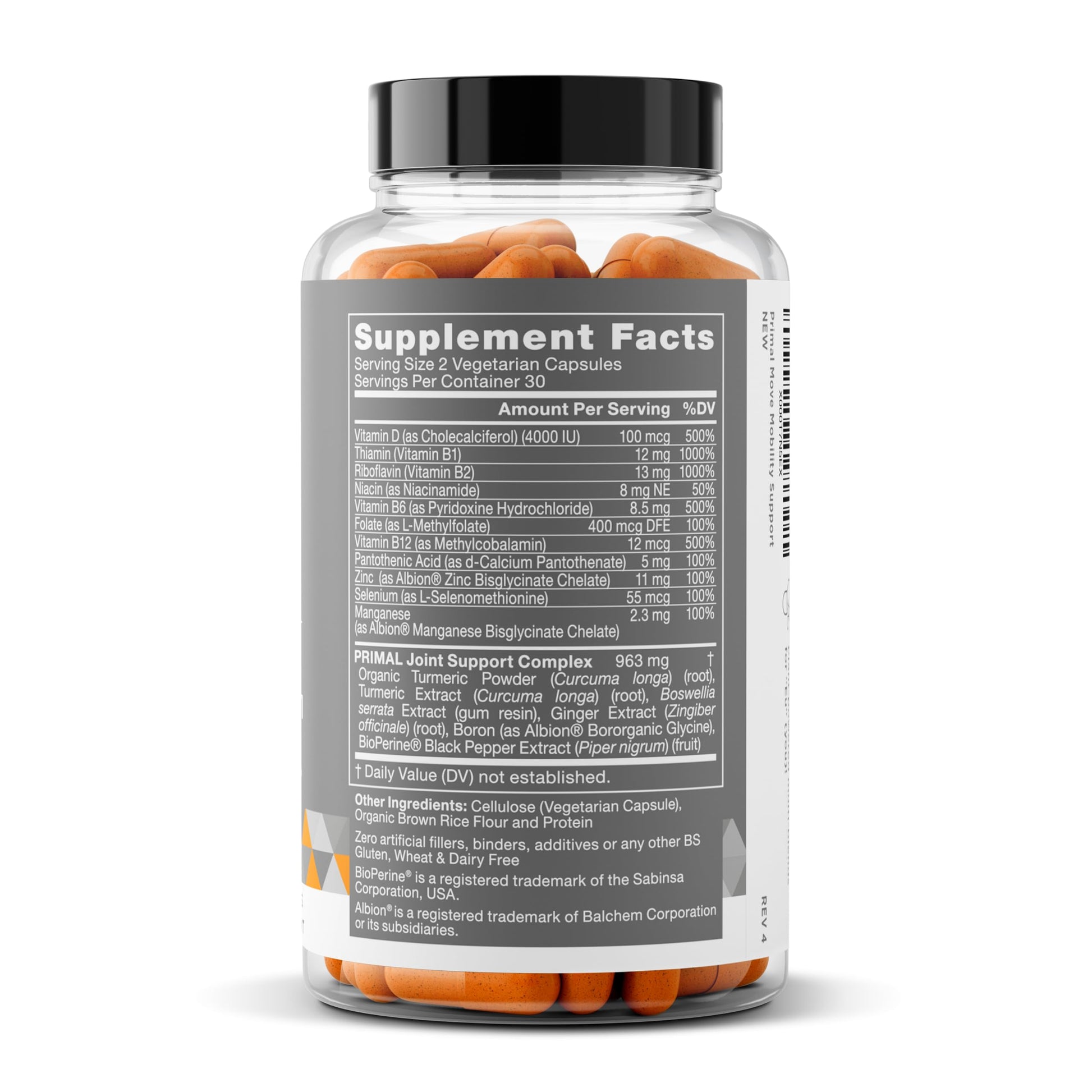 Primal Joint & Mobility Support - Advanced Joint Support Supplement for Women and Men - Turmeric, Boswellia, Ginger and Boron for Whole-Body Flexibility, Joint Health & Comfort - 60 Veg Soft Capsules Eu Natural buy australia supplements