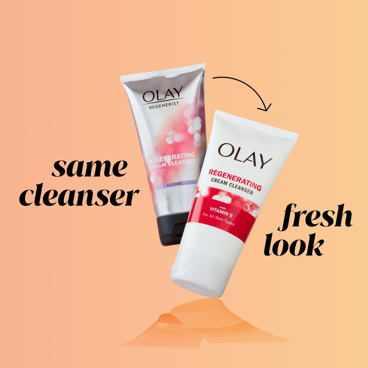Olay Regenerist Cream Cleanser with Vitamin E, Facial Cleanser/Face Wash, 5 oz (Pack of 3) Olay