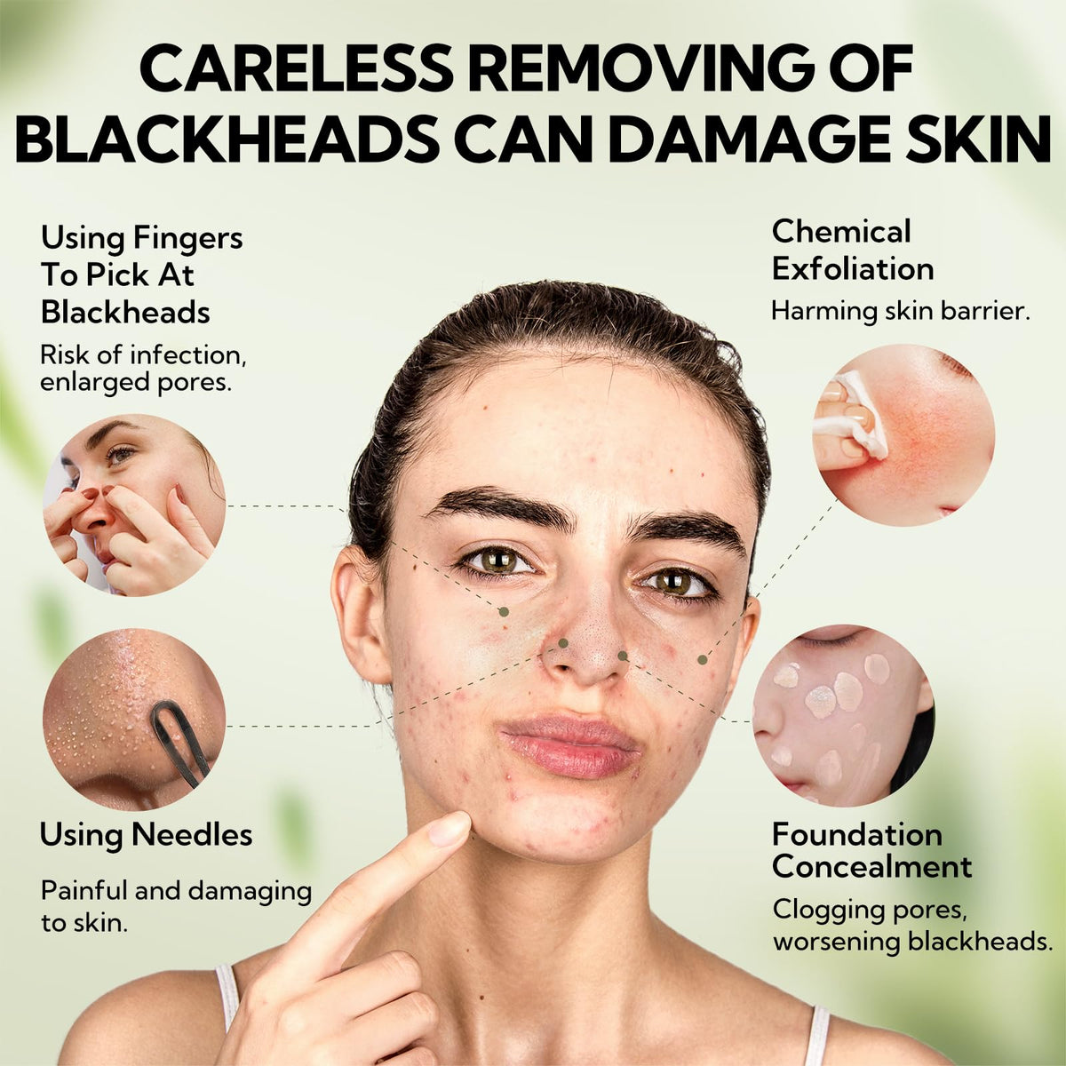 LANBENA 3.0 Bamboo Charcoal Blackhead Remover Mask, Nose Pore Strips, 60pcs LANBENA