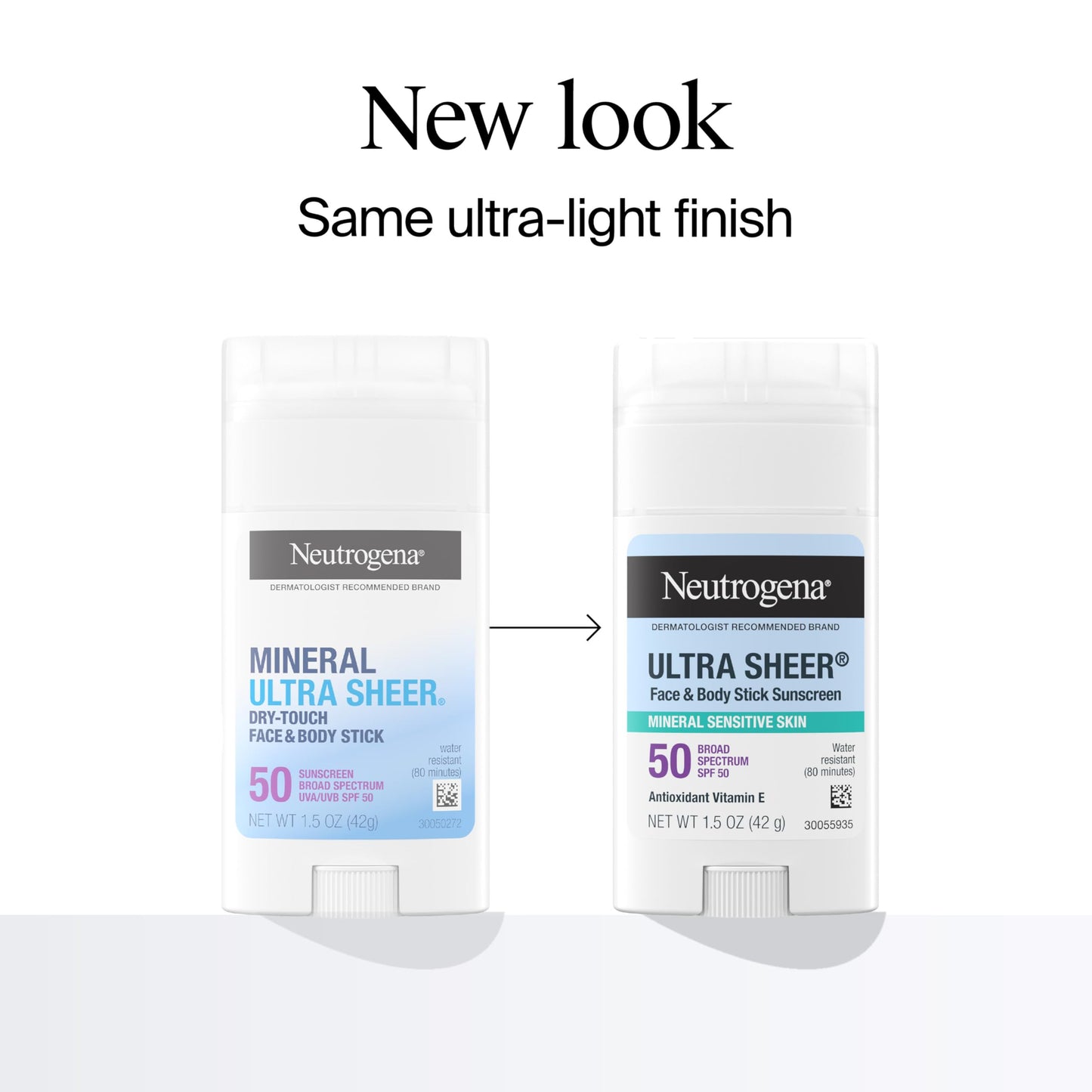 Neutrogena Ultra Sheer Dry Touch SPF 50 Mineral Sunscreen Stick for Sensitive Skin, Zinc Oxide, Body & Face Sunscreen Neutrogena