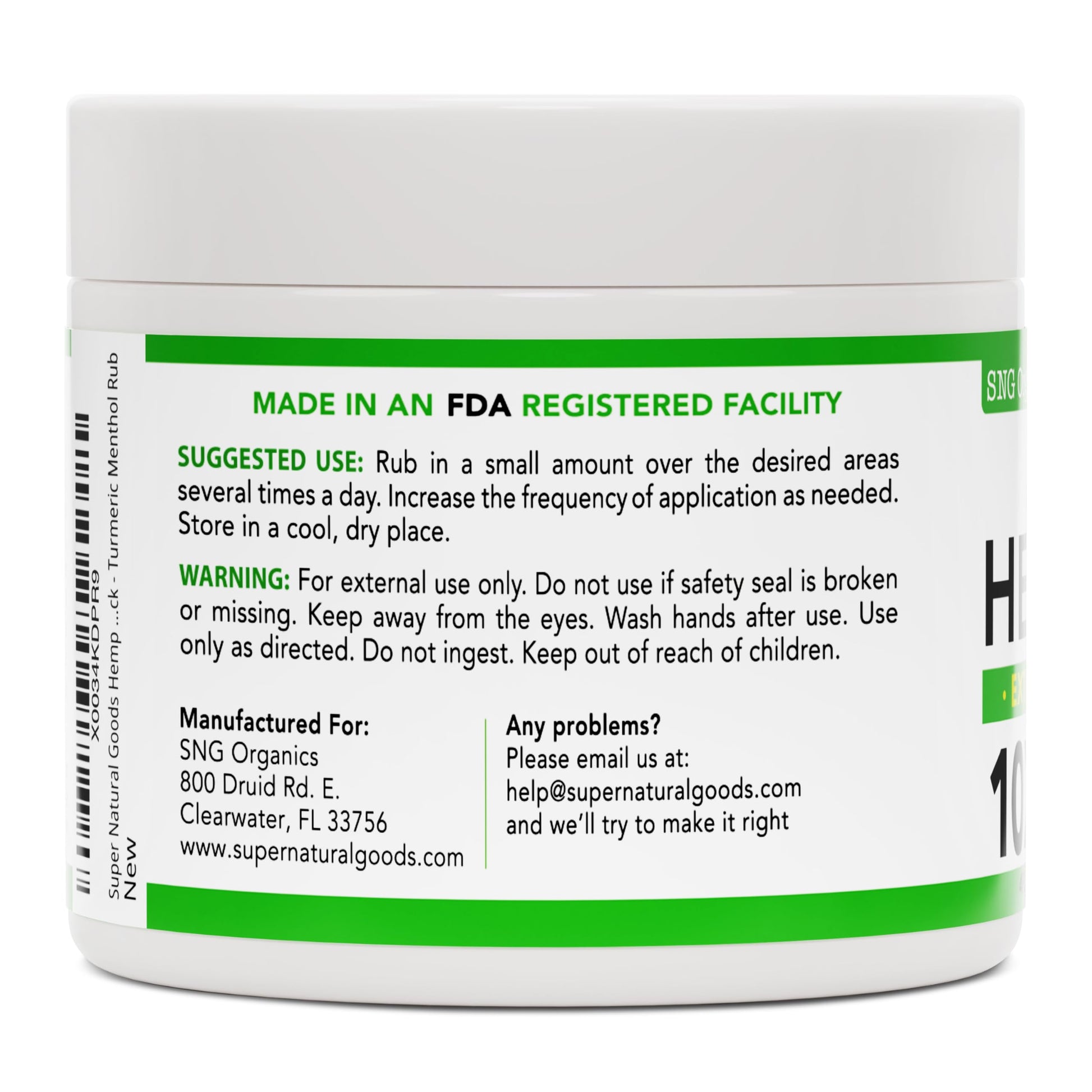 Super Natural Goods Hemp Cream with Hemp Oil, Turmeric, Arnica & Menthol – Botanical Cream with a Cooling Sensation for Localized Application (8oz) Super Natural Goods buy australia supplements
