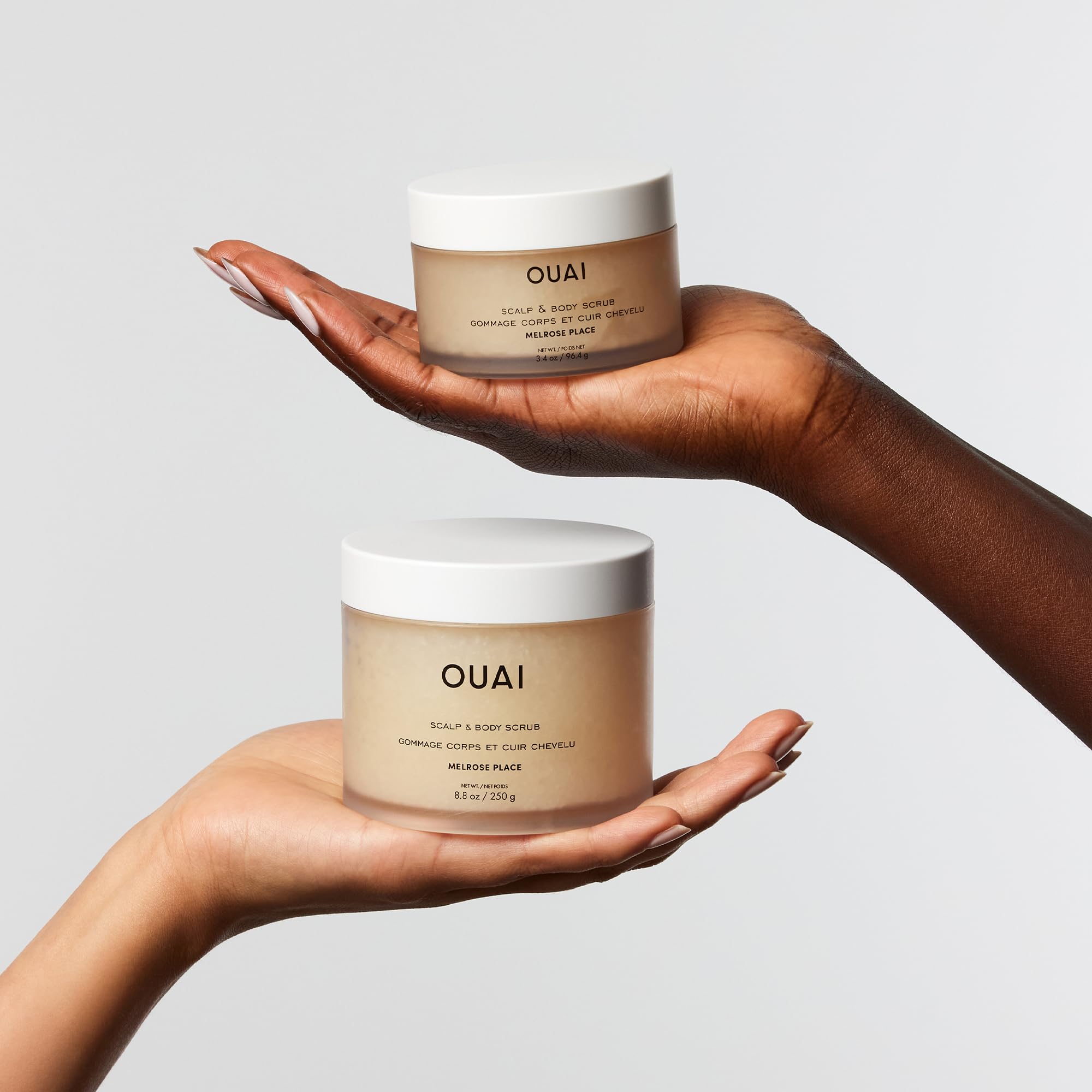 OUAI Scalp & Body Scrub Travel Size, Melrose Place - Exfoliating Body Scrub with Sugar & Coconut Oil Blend for Smooth, Moisturized Skin - Gentle for Removing Product Build Up (3.4 Oz) OUAI buy australia supplements
