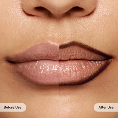 Laka Lip Liner - Smooth & Blendable Soft Matte Lip Contour Pencil for Shaping & Overlining Lips | Waterproof Formula, Oil-Cleanse Off, Long-Lasting Wear | #08 Burnt Brown (Deep Cocoa Brown) Laka