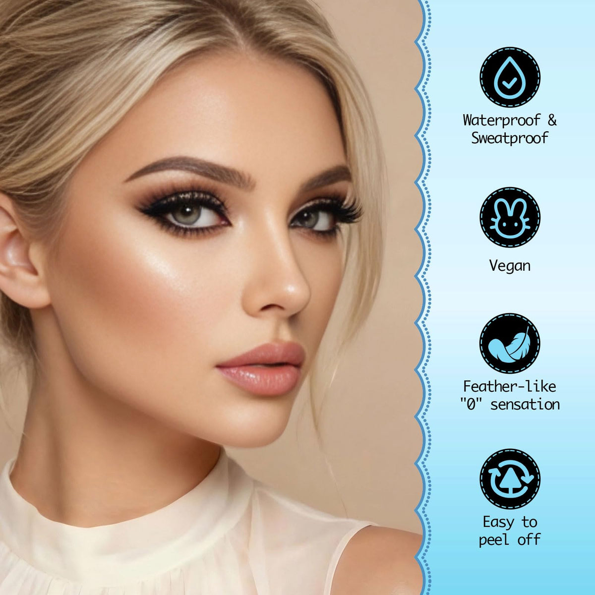 Uiheex Self Adhesive Lash Clusters Natural Self Adhesive Eyelashes,Pre glued Eyelash Clusters No Glue Needed Lashes Wispy,C- curly,DIY cluster eyelash extensions,8-14mm 120pcs Uiheex