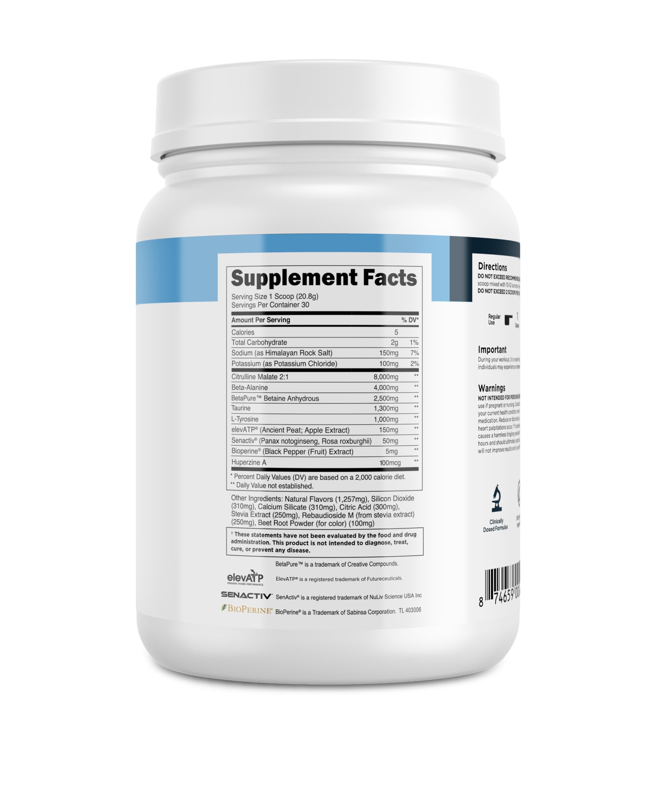 Transparent Labs Stim-Free Pre-Workout - Caffeine & Stim Free Pre Workout Powder for Men and Women with Beta Alanine Powder, Citrulline Malate, & elevATP - 30 Servings, Strawberry Lemonade Transparent Labs buy australia supplements