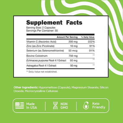 Vital Vitamins Multi Collagen Peptides Powder + Colostrum Capsules with Vitamin C, Zinc Gsupps Australia