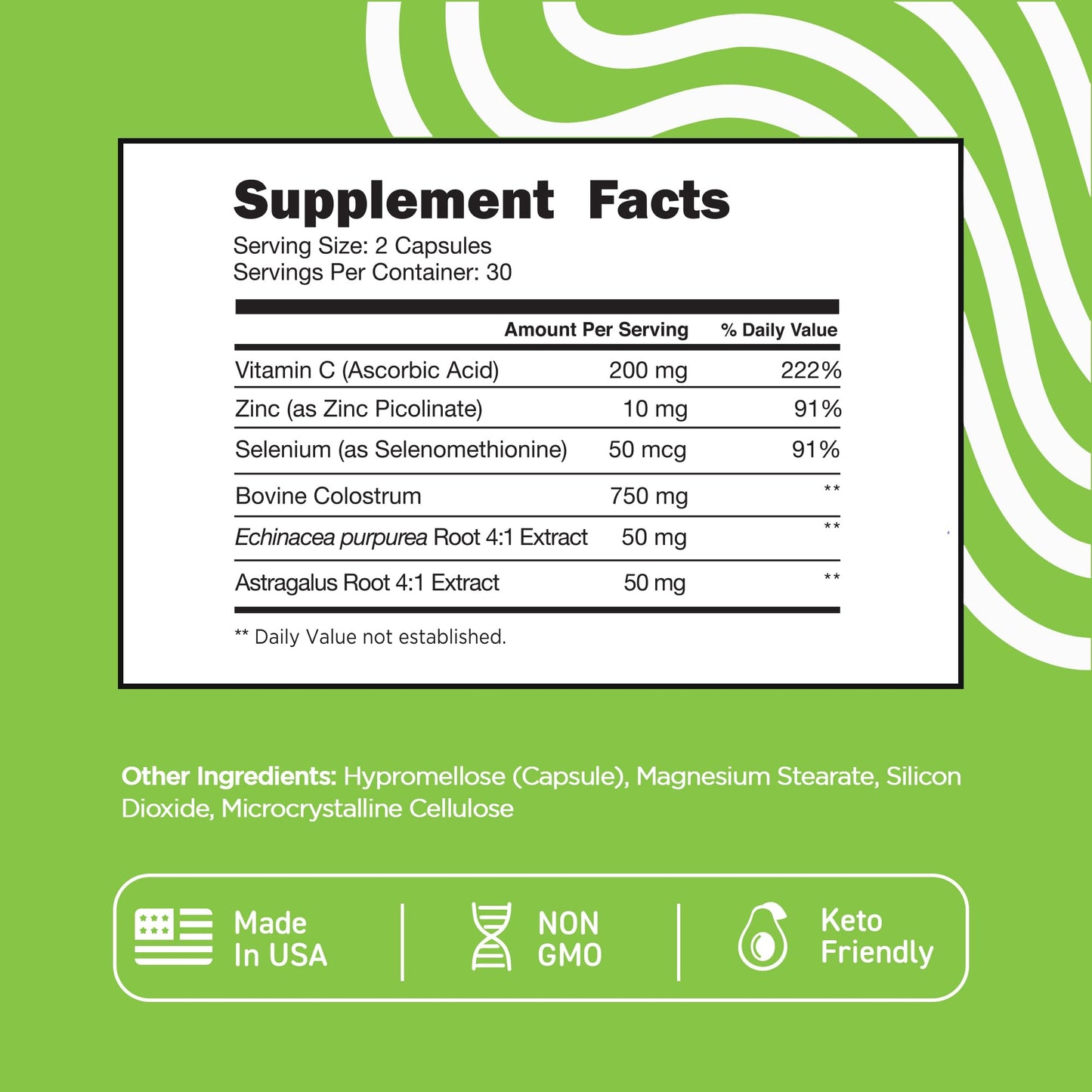 Vital Vitamins Colostrum Supplement, 30% IgG, Grass-Fed Bovine, 60 Capsules | Supports Immune Defense & Gut Health, Colostrum with Vitamin C, Zinc, & Selenium, Non-GMO Gsupps Australia