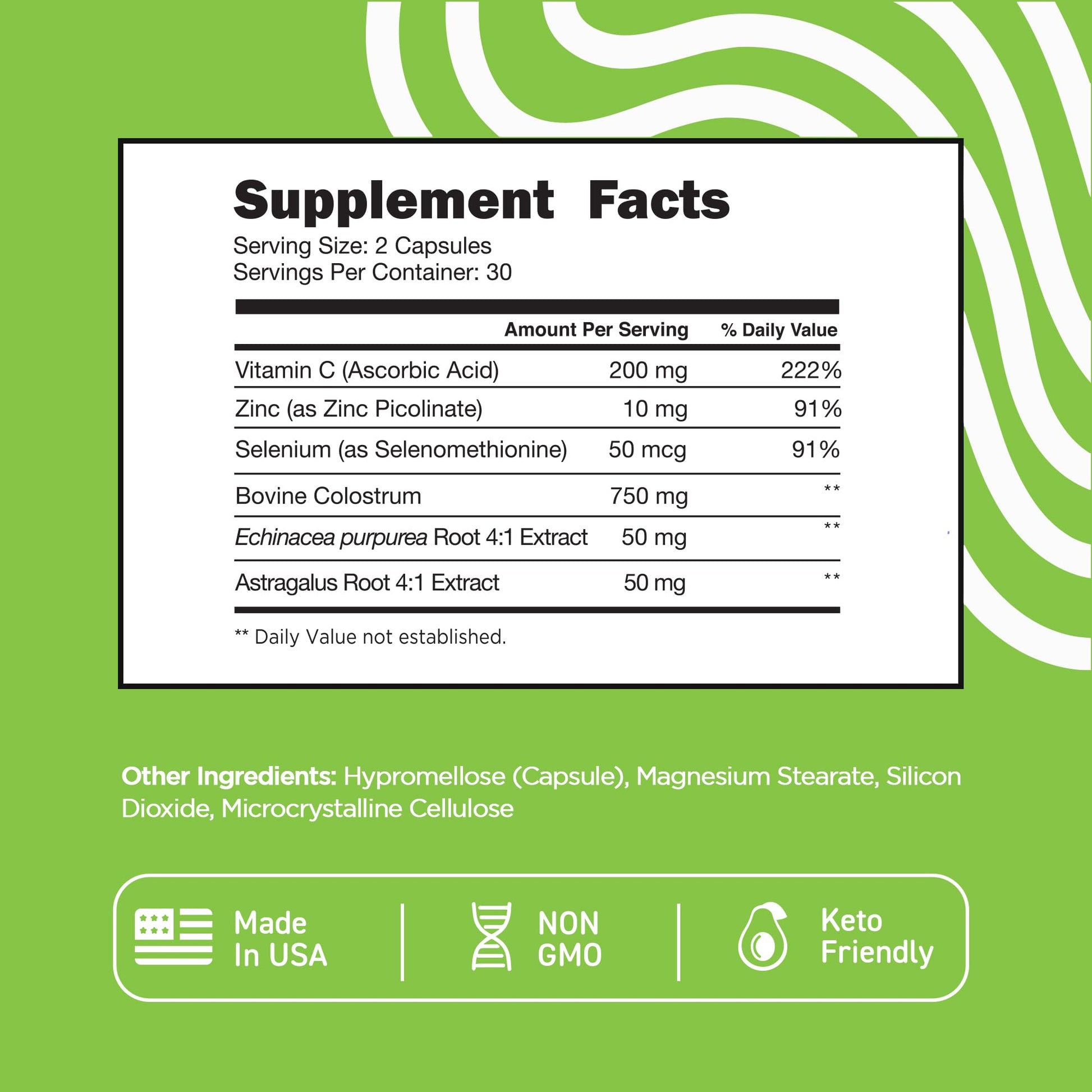 Vital Vitamins Colostrum Supplement, 30% IgG, Grass-Fed Bovine, 60 Capsules | Supports Immune Defense & Gut Health, Colostrum with Vitamin C, Zinc, & Selenium, Non-GMO Gsupps Australia