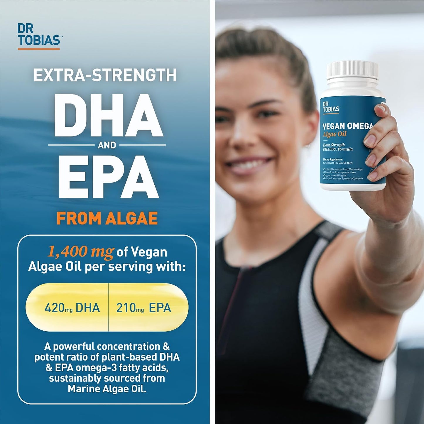 Dr. Tobias Vegan Omega 3 Algae Oil and Colon 14 Day Cleanse for Improved Digestion, Gut & Immune Support, and Overall Health