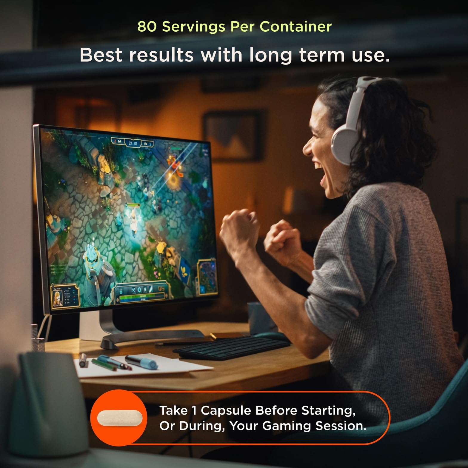Genius Gamer, Gaming Focus Supplement, 80 Pills - Elite Nootropic Performance Booster - Boost Brain & Mental Clarity, Reaction Time & Concentration - Blue Light Support with Lutemax The Genius Brand buy australia supplements