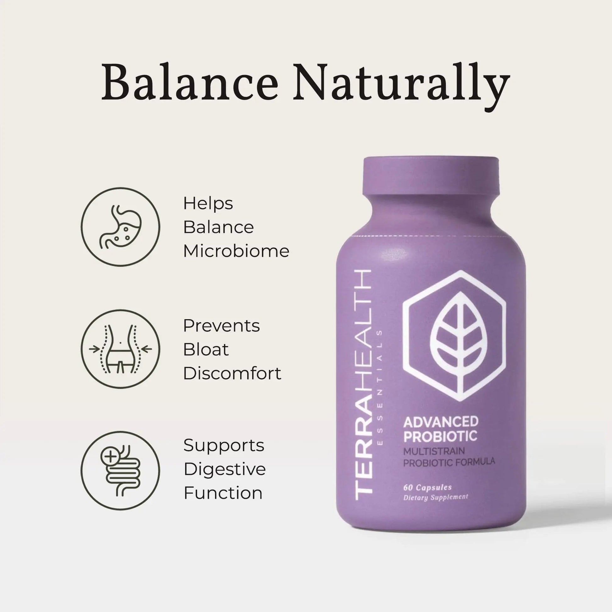 Terra Health Essentials Advanced Probiotics | 50 Billion CFU | Reduce Bloating & Gas, Immune Support | 30-Day Supply (60 Capsules) Terra Health Essentials buy australia supplements