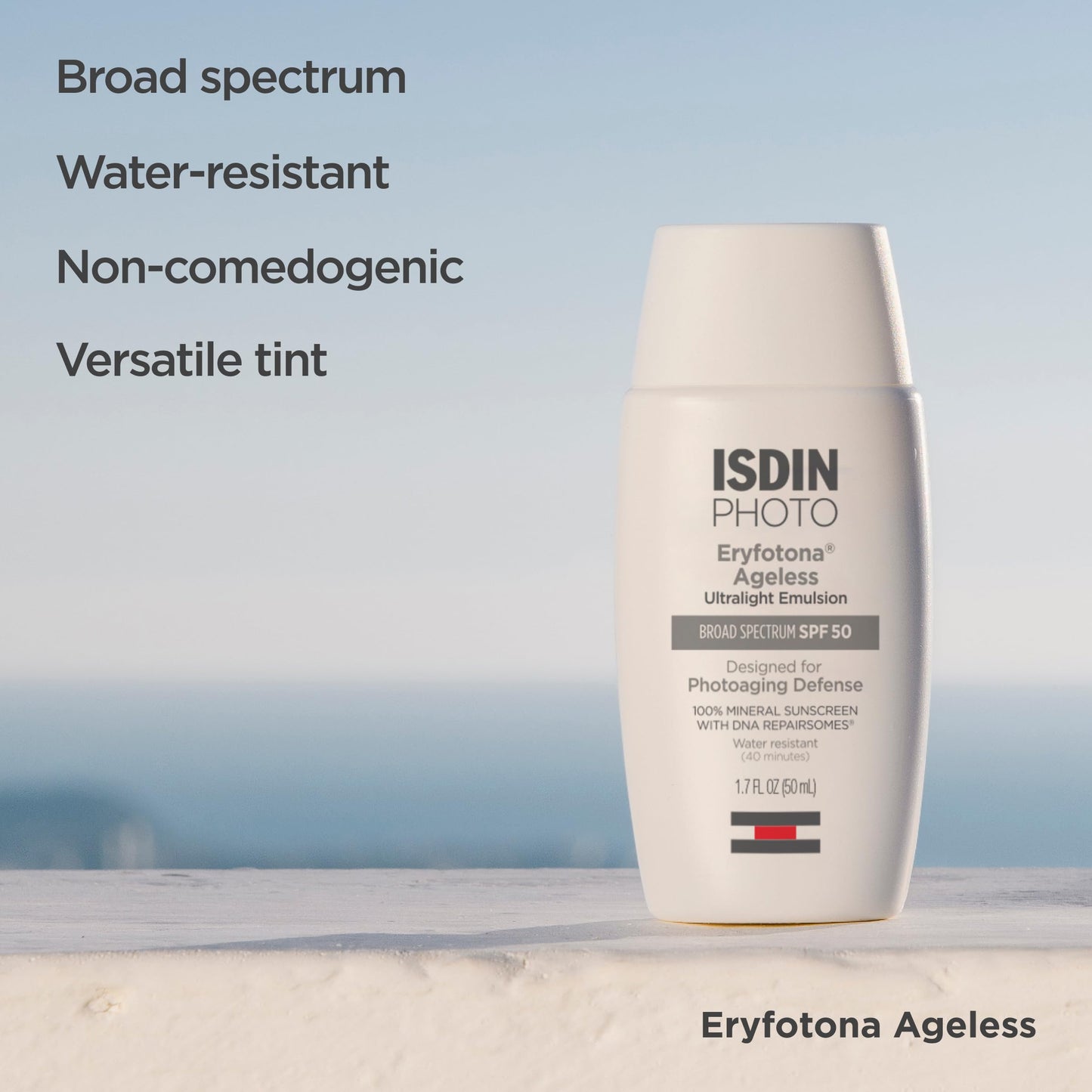 ISDIN Eryfotona Ageless SPF 50 (1.7 Fl Oz) | Tinted Mineral Sunscreen for Face with Zinc Oxide | Anti-Aging Sunscreen with DNA Repairsomes & Vitamin E ISDIN
