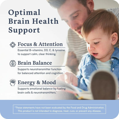 Accentrate Brain Supplement for Focus, Attention, Mood | Complete Vitamin B Complex | Brain Health | Methylated Multivitamin w/L-Methylfolate (5-MTHF), Cofactors Methyl-B12 & P5P | MTHFR Supplement Accentrate