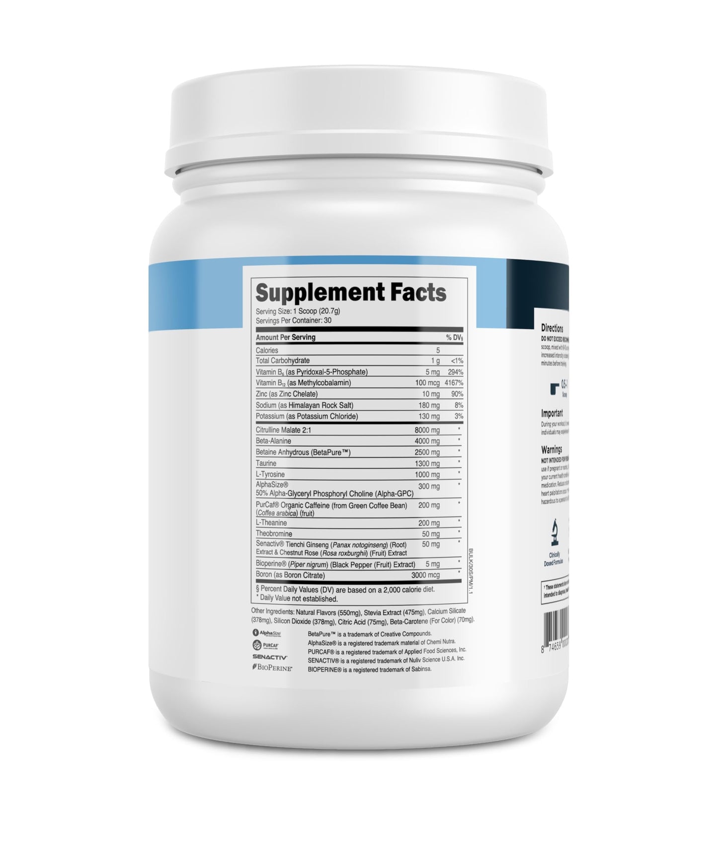 Transparent Labs Bulk Pre Workout Powder - Naturally Sweetened Preworkout for Men & Women, Pre Work Out for Muscle Building & Strength w/Beta Alanine & BetaPure - 30 Servings, Strawberry Lemonade